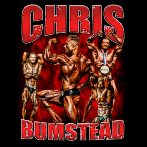 Chris Bumbstead Red Graphic - Womens Heavy Crew Design
