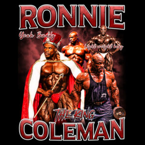 Womens Oversized Heavy Weight Tee - Ronnie Coleman Graphic Red Design