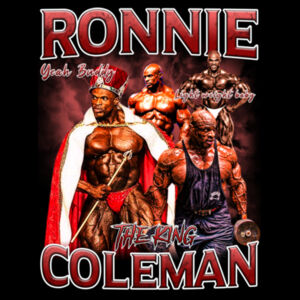 Mens Oversized Heavy Weight Tee - Ronnie Coleman Graphic Red Design