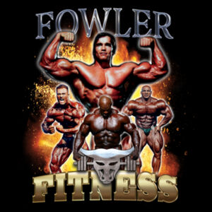 Mens Oversized Heavy Weight Tee - Fowler Fitness Graphic  Design