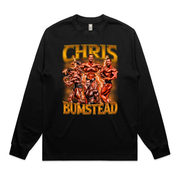Mens Oversized Heavy Weight Long Sleeve - Chris Bumbstead Amber Graphic Thumbnail