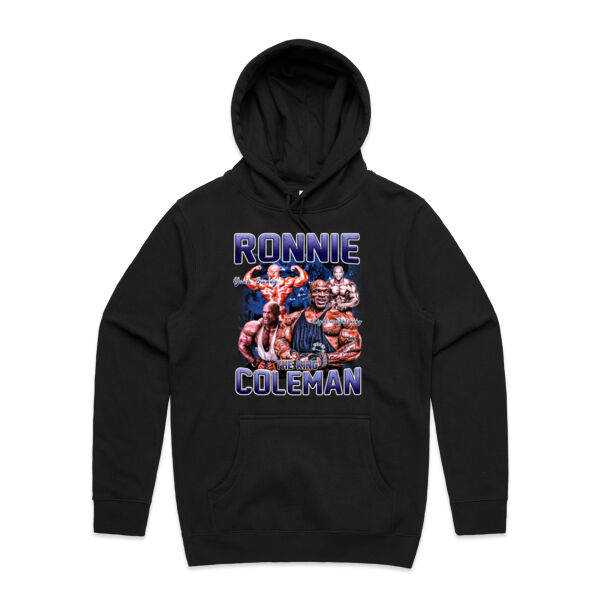 Mens Hoodie - Ronnie Coleman Graphic Blue Thumbnail