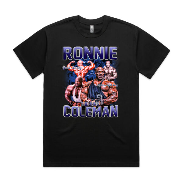Mens Oversized Heavy Weight Tee - Ronnie Coleman Graphic Blue Thumbnail