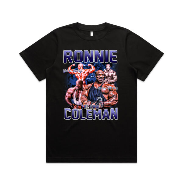 Womens Oversized Heavy Weight Tee - Ronnie Coleman Graphic Blue Thumbnail