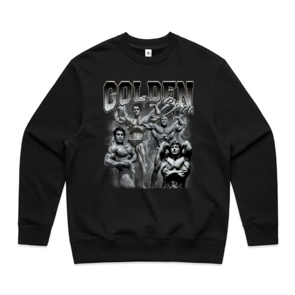 Mens Oversized Heavy Weight Crew - B & W Golden Era  Thumbnail