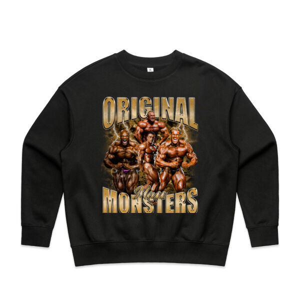 Womens Oversized Heavy Weight Crew - Original Mass Monsters  Thumbnail