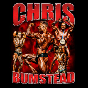 Womens Oversized Heavy Weight Tee - Chris Bumbstead Red Graphic Design