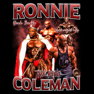 Womens Oversized Heavy Weight Hood - Ronnie Coleman Graphic Red Design